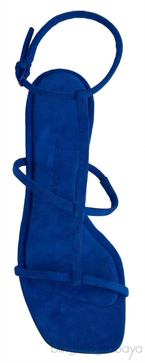 Blue Suede Elina Sandals
