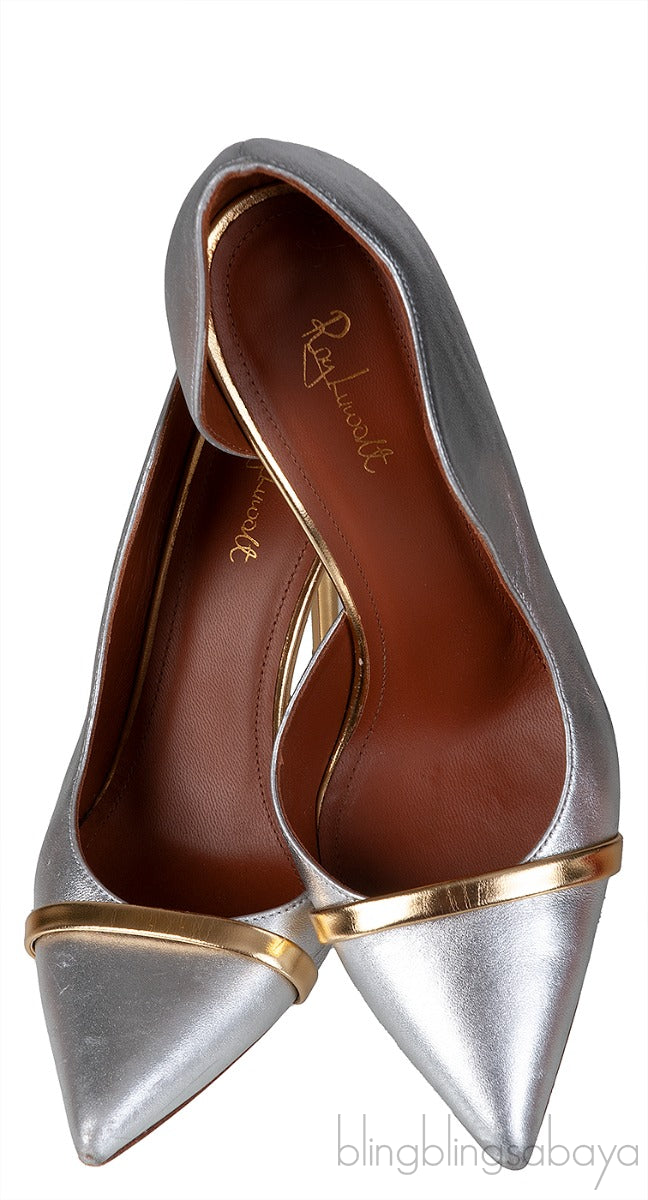 Silver & Gold Pointed Toe Heels