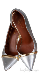 Silver & Gold Pointed Toe Heels