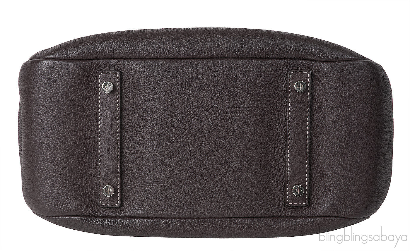 Loro Piana Charcoal Grey Top Handle Bag