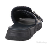 Beige and Black Dior Oblique Technical Kids Jacquard Sandals
