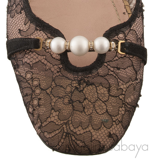 Black Lace Ballet Flat