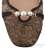 Black Lace Ballet Flat