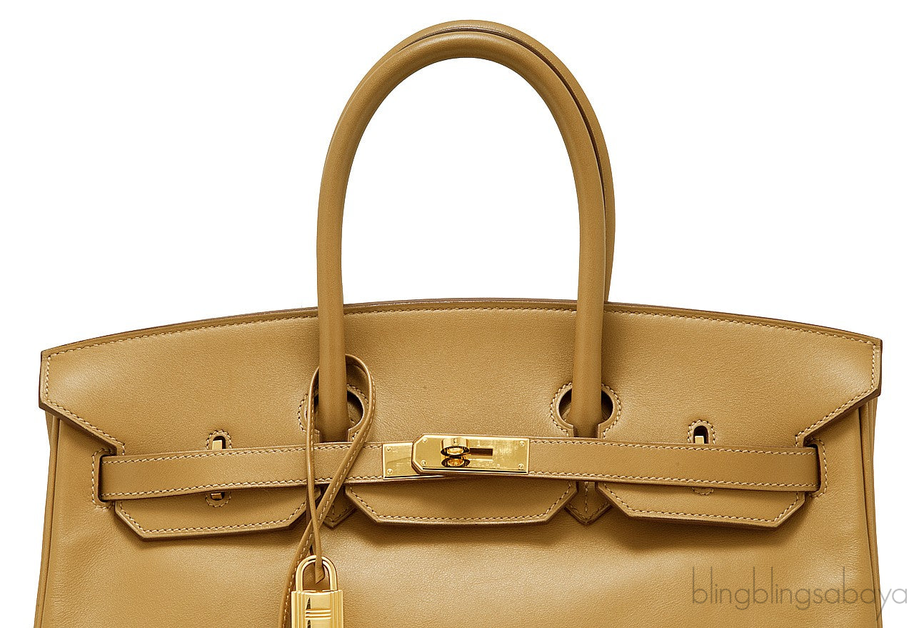 Birkin 35 Camel Swift GHW
