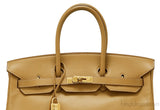 Birkin 35 Camel Swift GHW