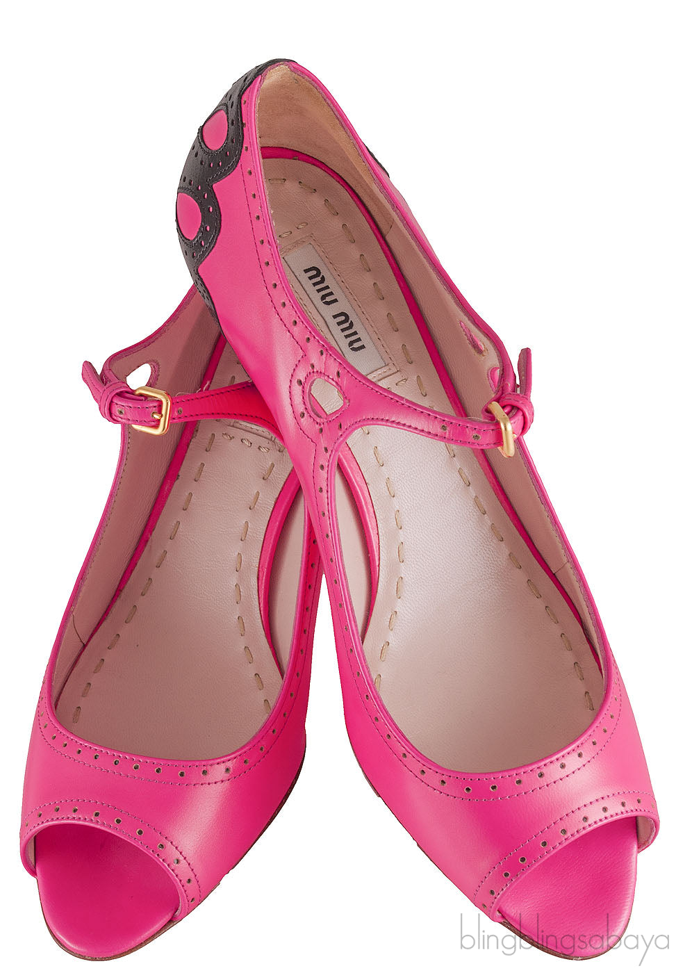 Capreto Bi-color Peep Toe Heels