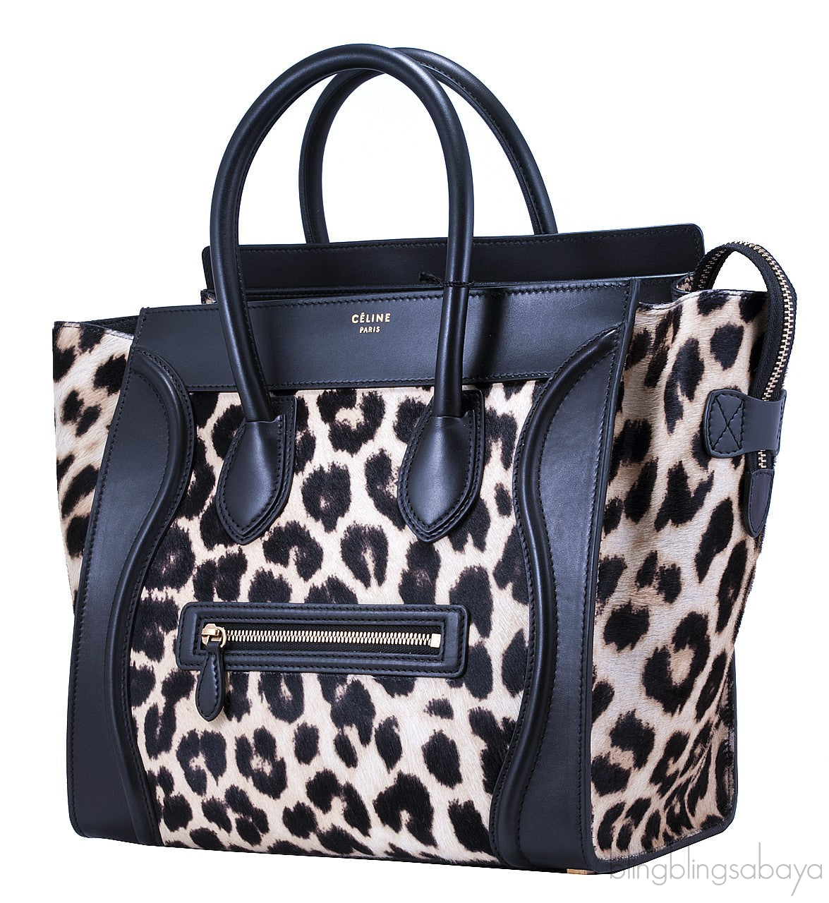 Mini Luggage Leopard Pony Hair