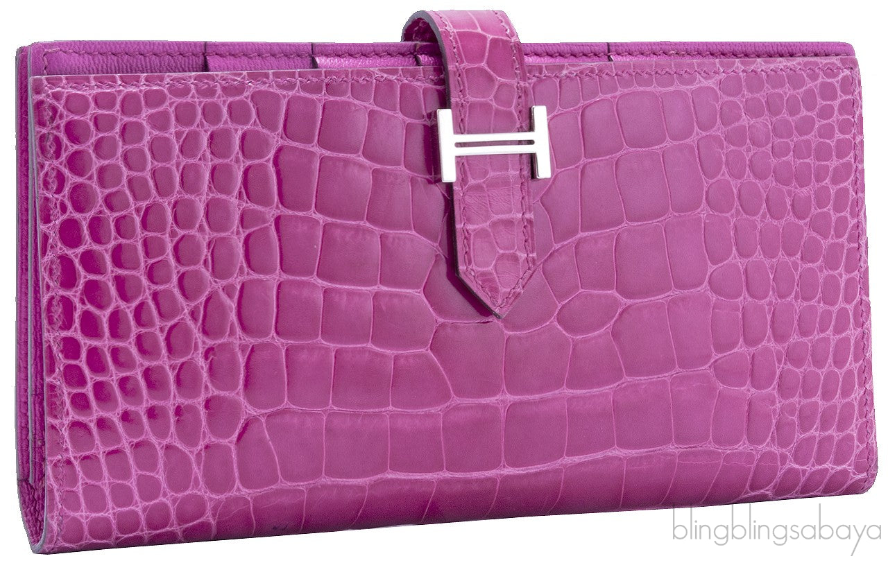 Rose Tyrien Bearn Crocodile Wallet