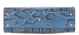 Peekaboo Medium Blue Python Bag