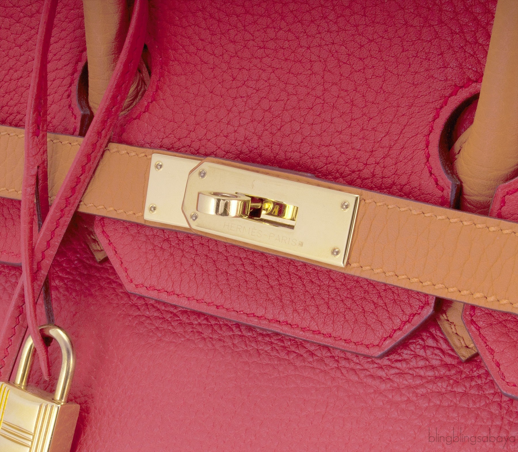 Birkin 35 Bicolor Rose Jaipur/Orange