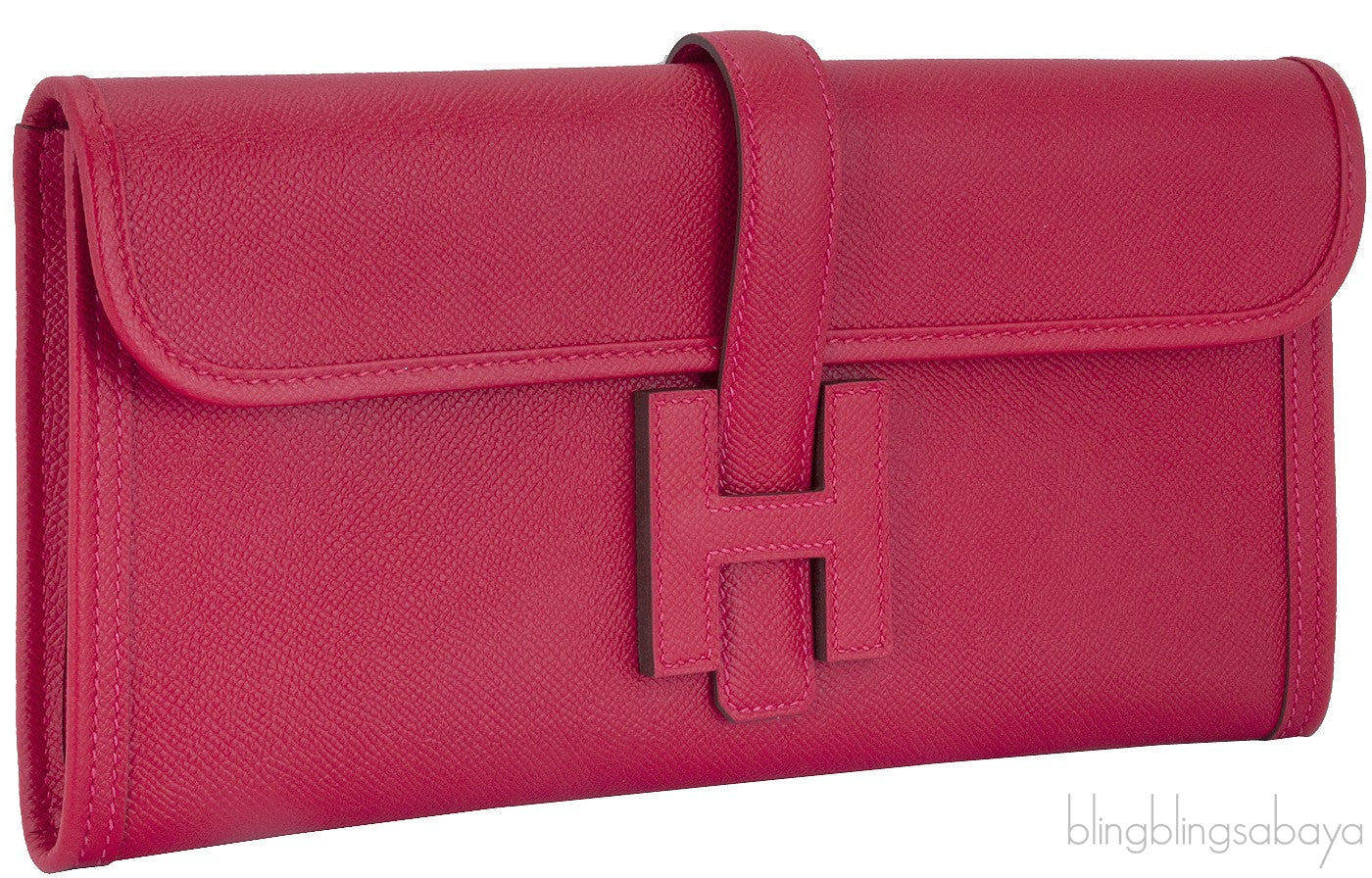 Jige Rouge Casaque Epsom Clutch GM