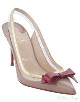 Nude Colorblock Bow Slingback