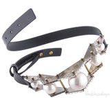 Black Pearl Leather Belt