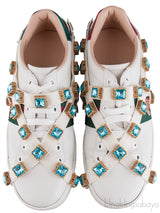 Ace Embroidered Platform Sneaker w/ Crystals