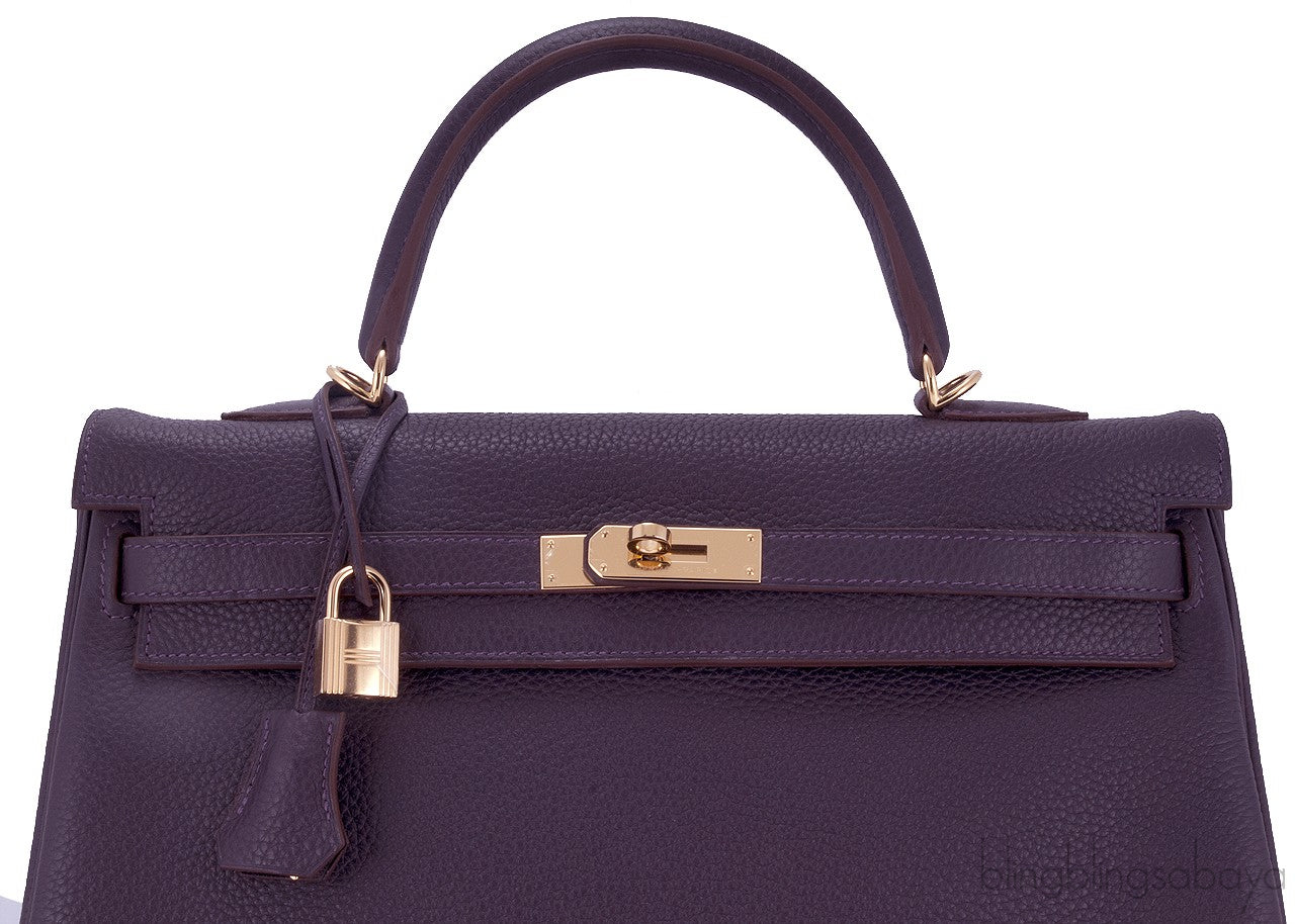 Kelly 35 Raisin Togo Retourne GHW