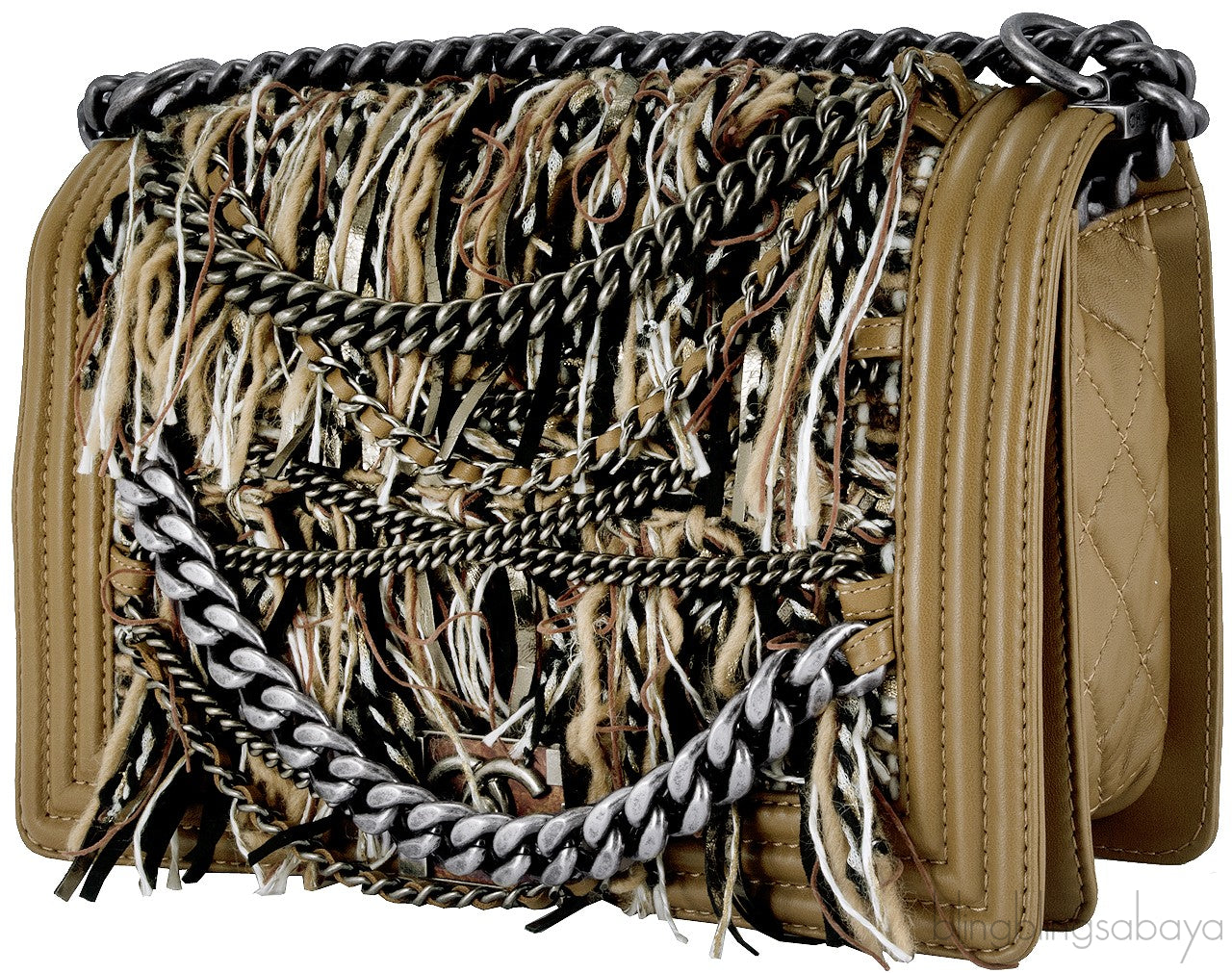 Le Boy Fringe & Chains Flap Bag
