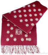 Polka Dot Anagram Red Scarf