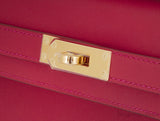 Kelly Cut Vermillon Swift Clutch GHW