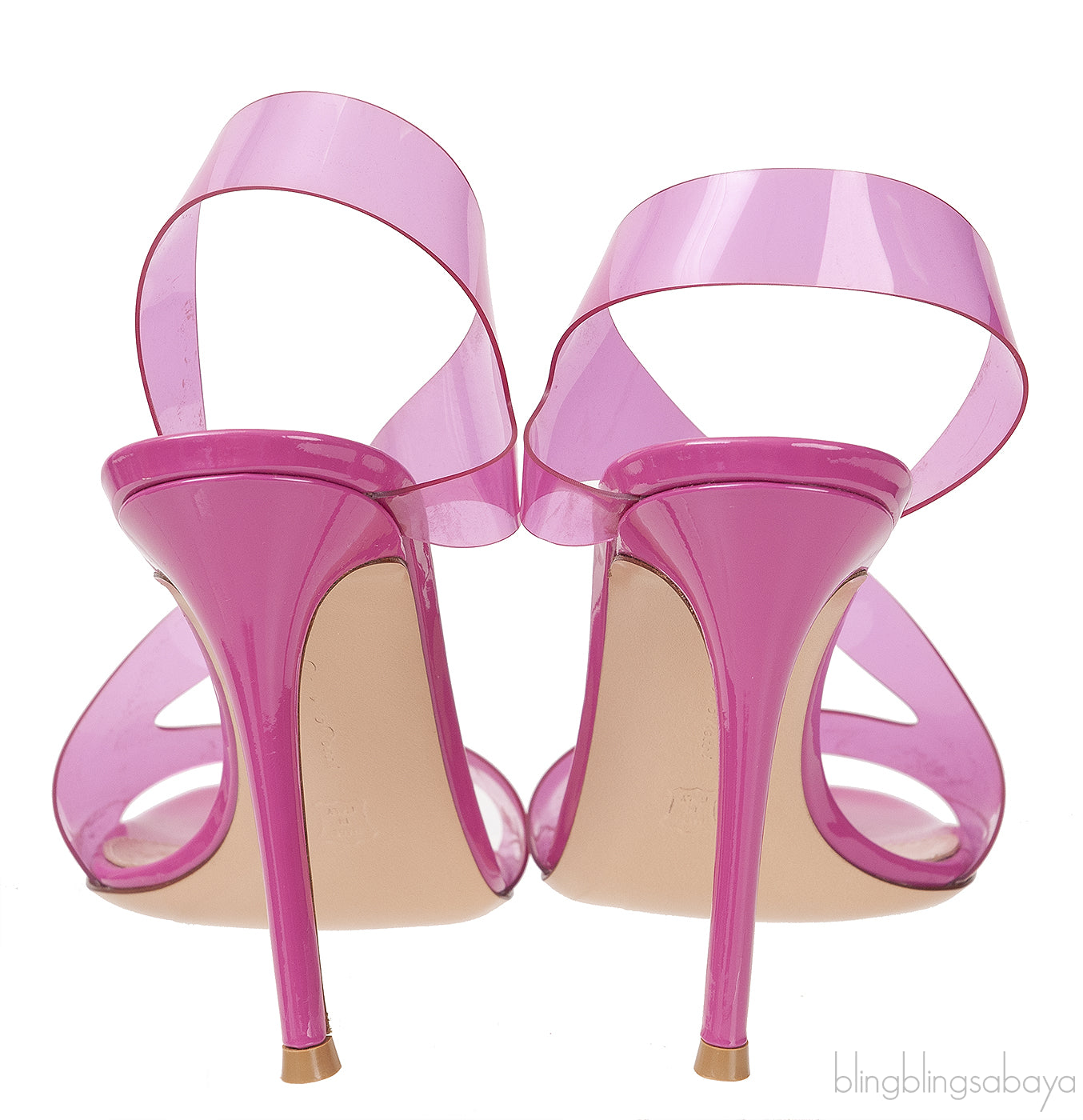 Fuchsia Metropolis PVC Slingback Sandals