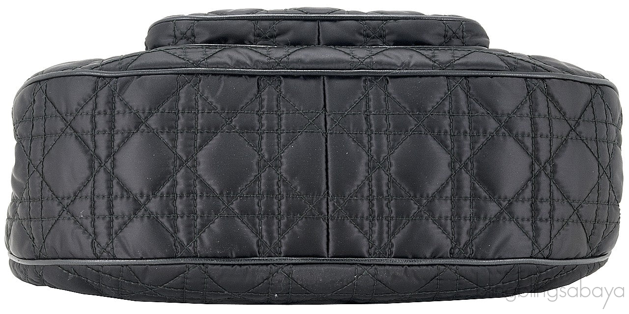 Charming Lock Black Satin Bag
