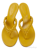 Yellow Woven Strap Thong Sandals