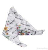The Hacker Project Flora Print Silk Scarf White