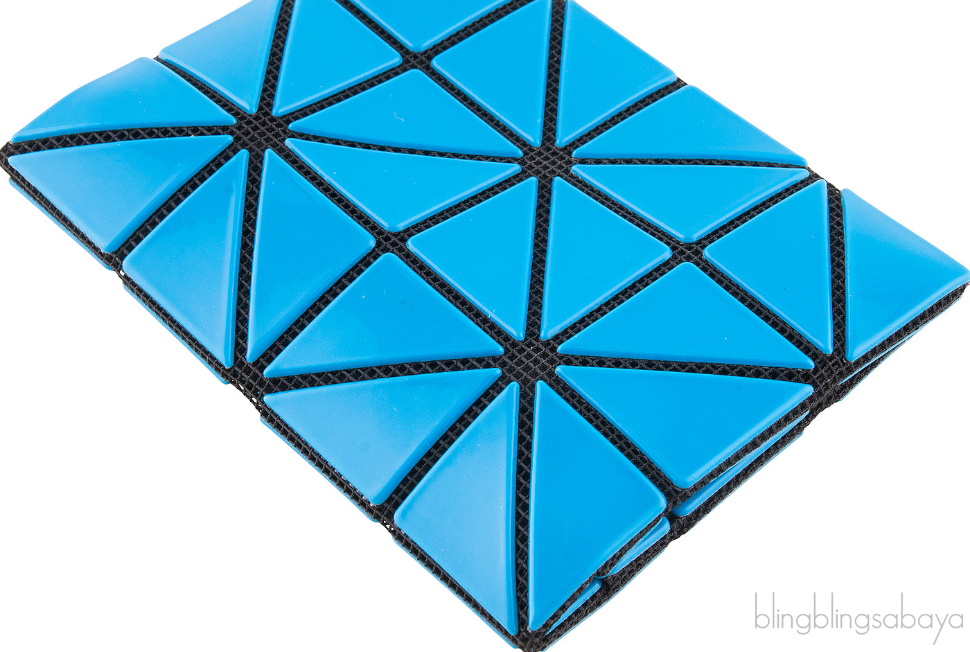 Blue Geometric Card Holder