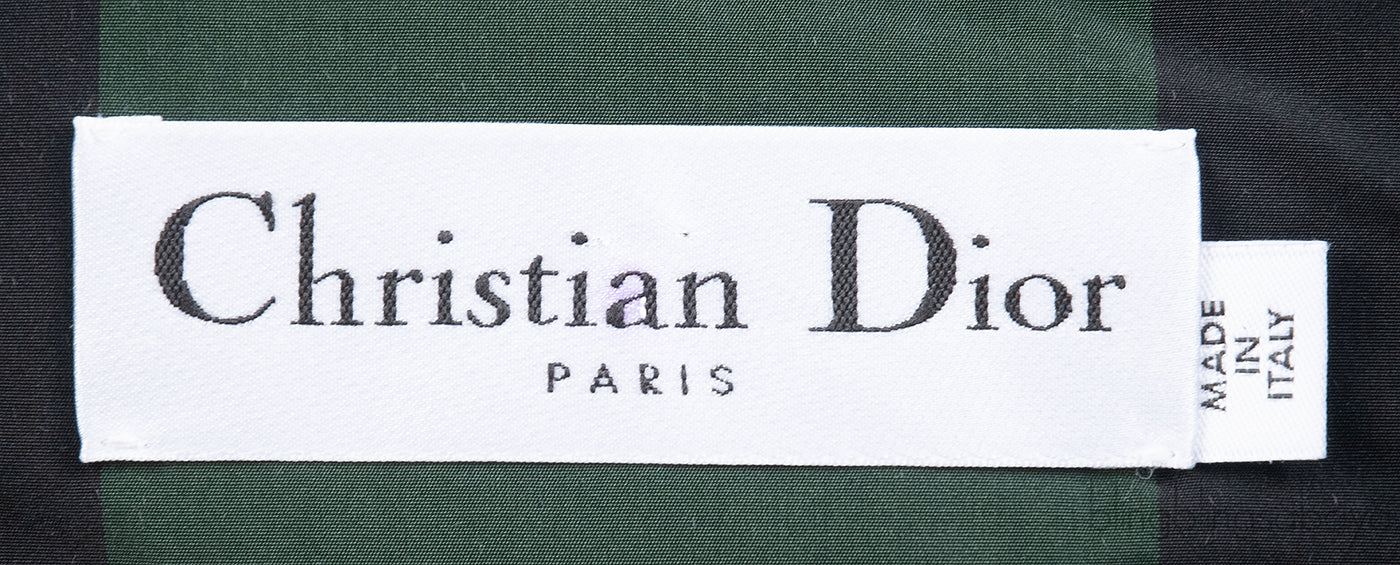 Dior Black & Green Plaid Polyester Rain Jacket