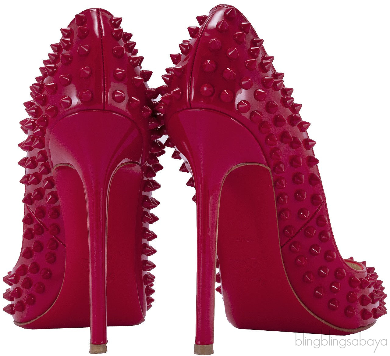 Pigalle Spikes Red Patent Heels