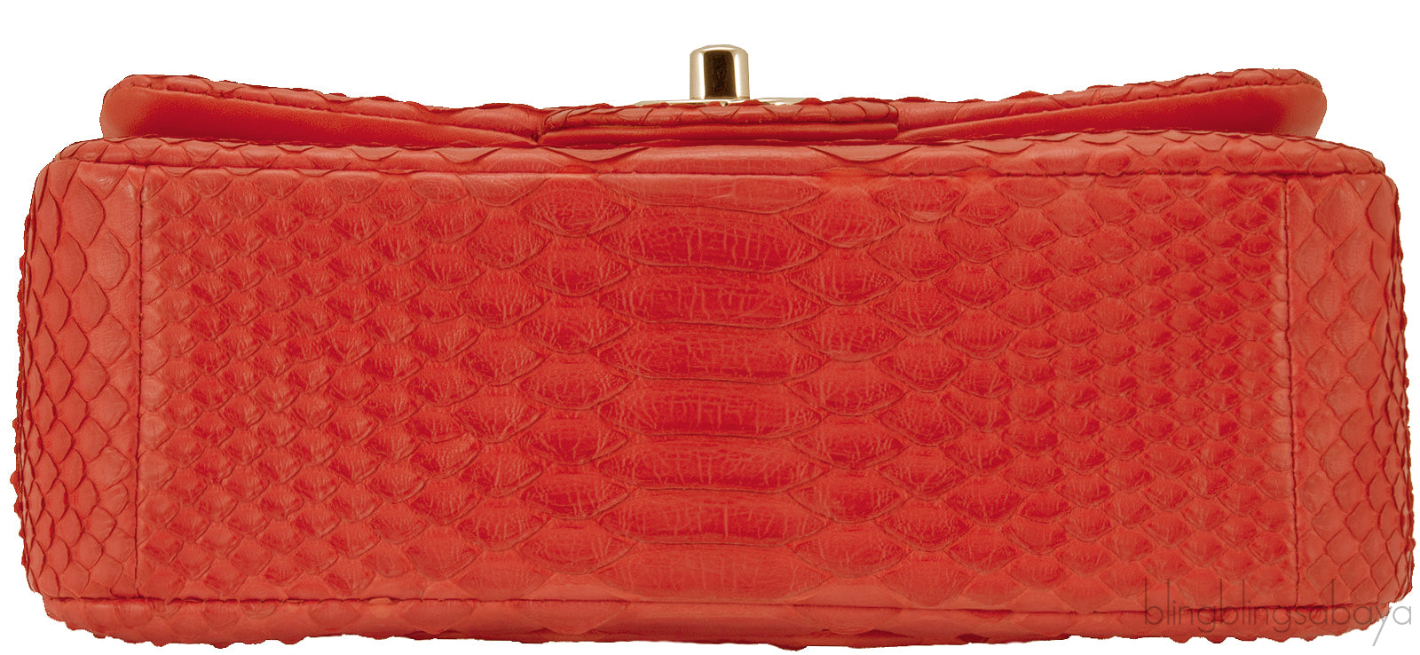 Classic Coral Python Mini Flap Bag