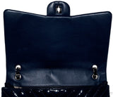 Blue Indigo Patent Chevron Maxi Bag