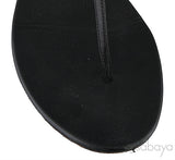 Black T-strap Thong CC Sandals
