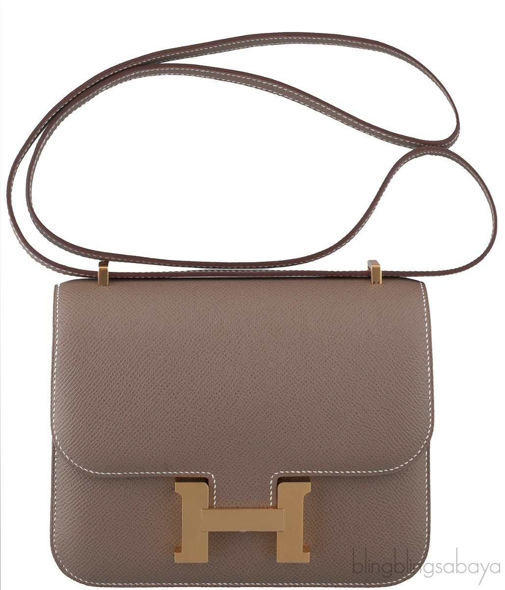 Constance III Mini Epsom Etoupe GHW