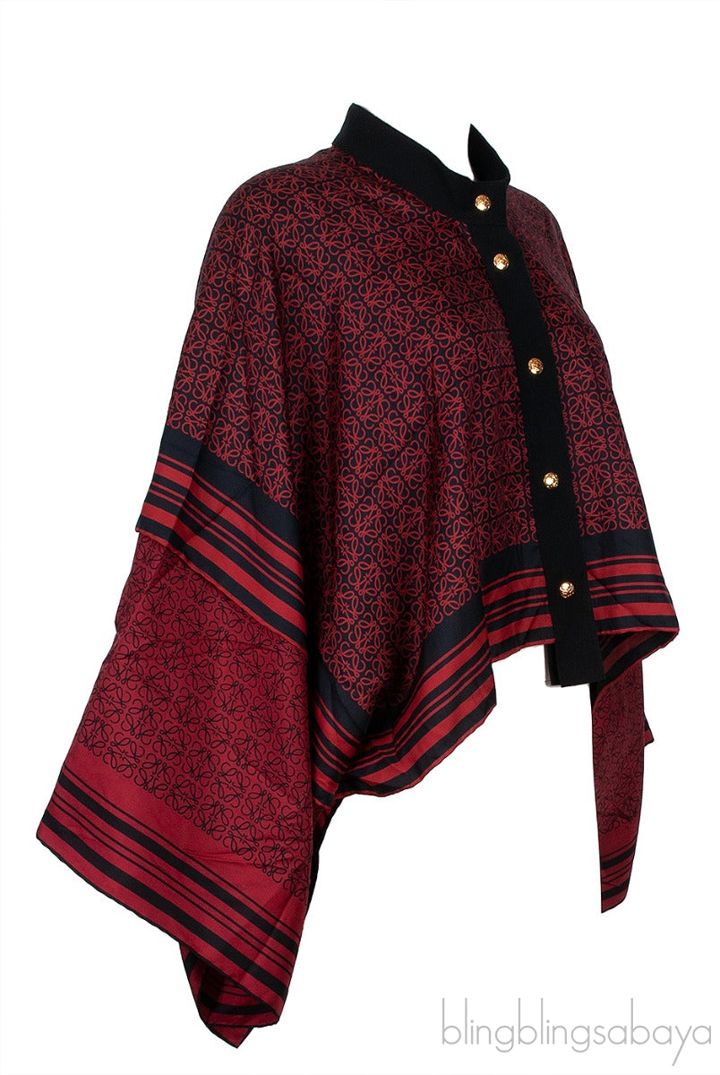 Red Anagram Silk Crop Top