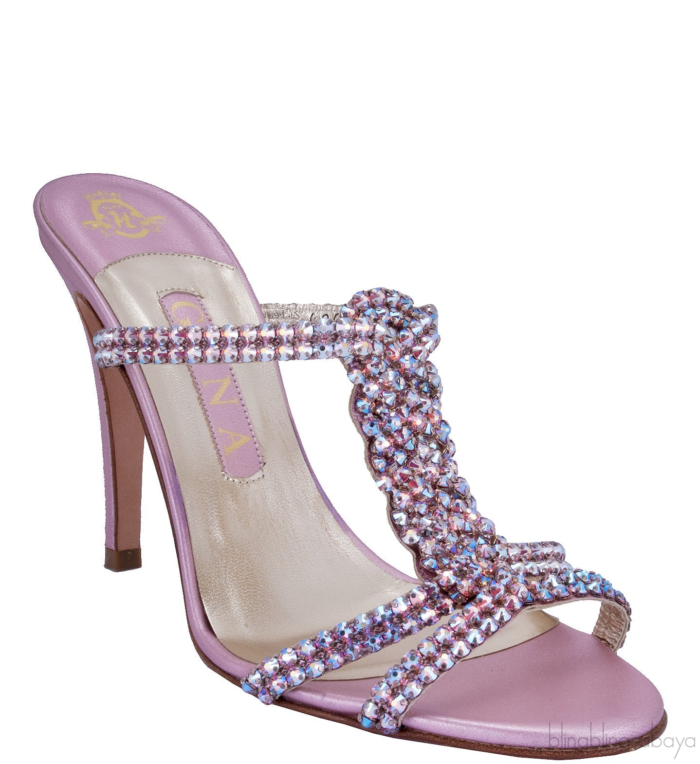 Pink Crystal Embellished Sandals