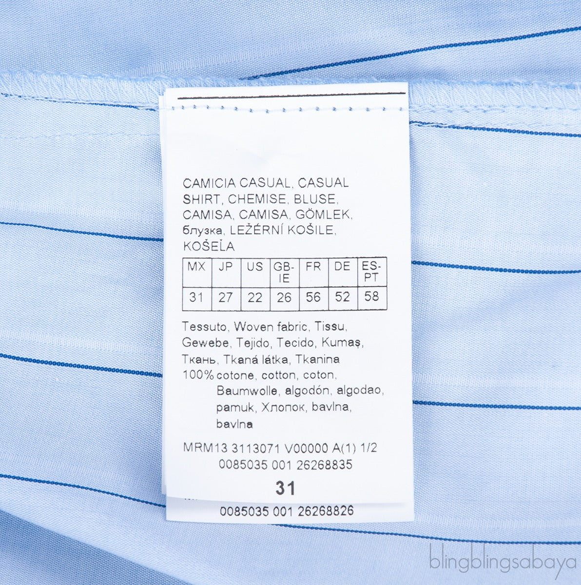 Light Blue Stripe Long Sleeve Shirt