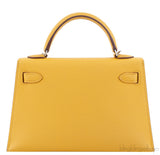 Kelly 20 Mini Sellier Jaune Epsom PHW