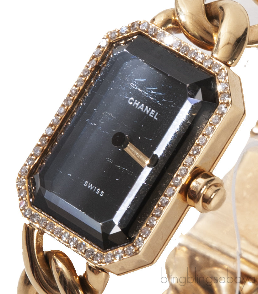 Chanel Premiere Yellow Gold 18k & Black Diamonds Watch