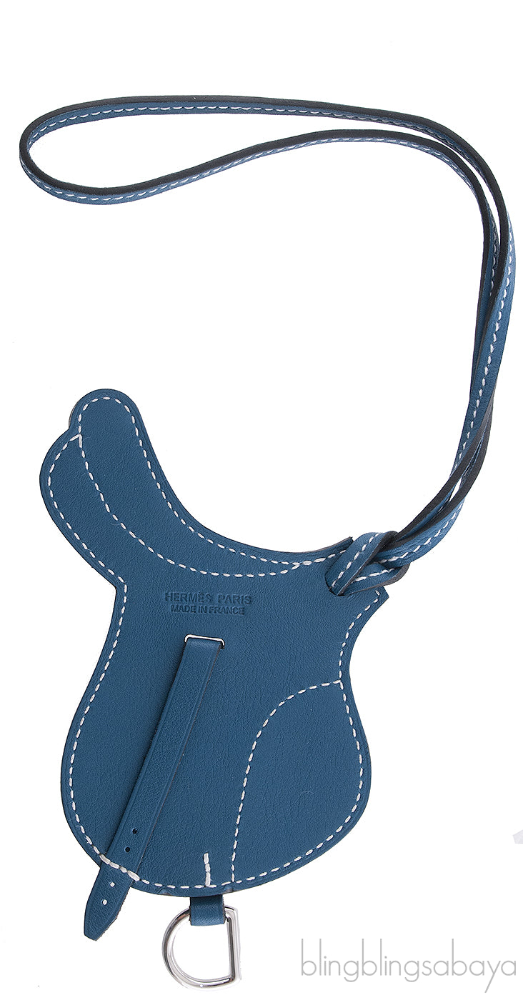 Blue Denim Saddle Charm