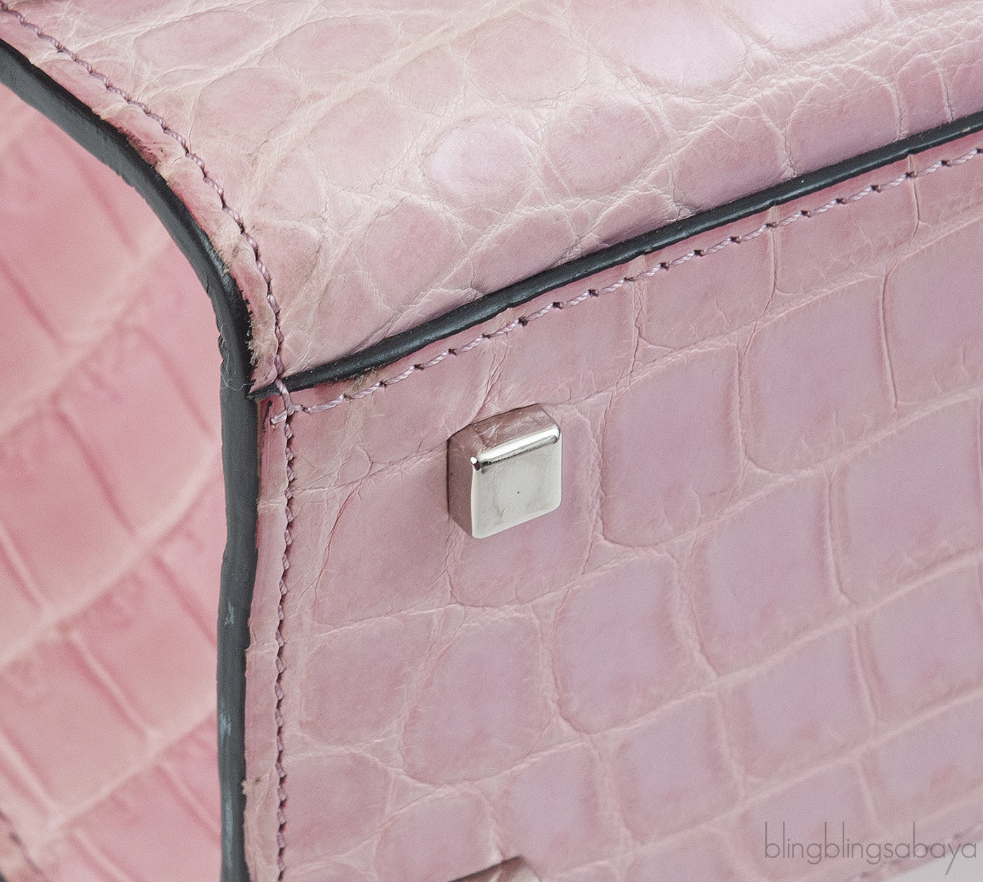 Moynat Rejane PM Pink Nilo Crocodile
