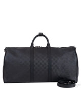 Louis Vuitton Black Damier Infini Leather Keepall Bandouliere 55 Bag