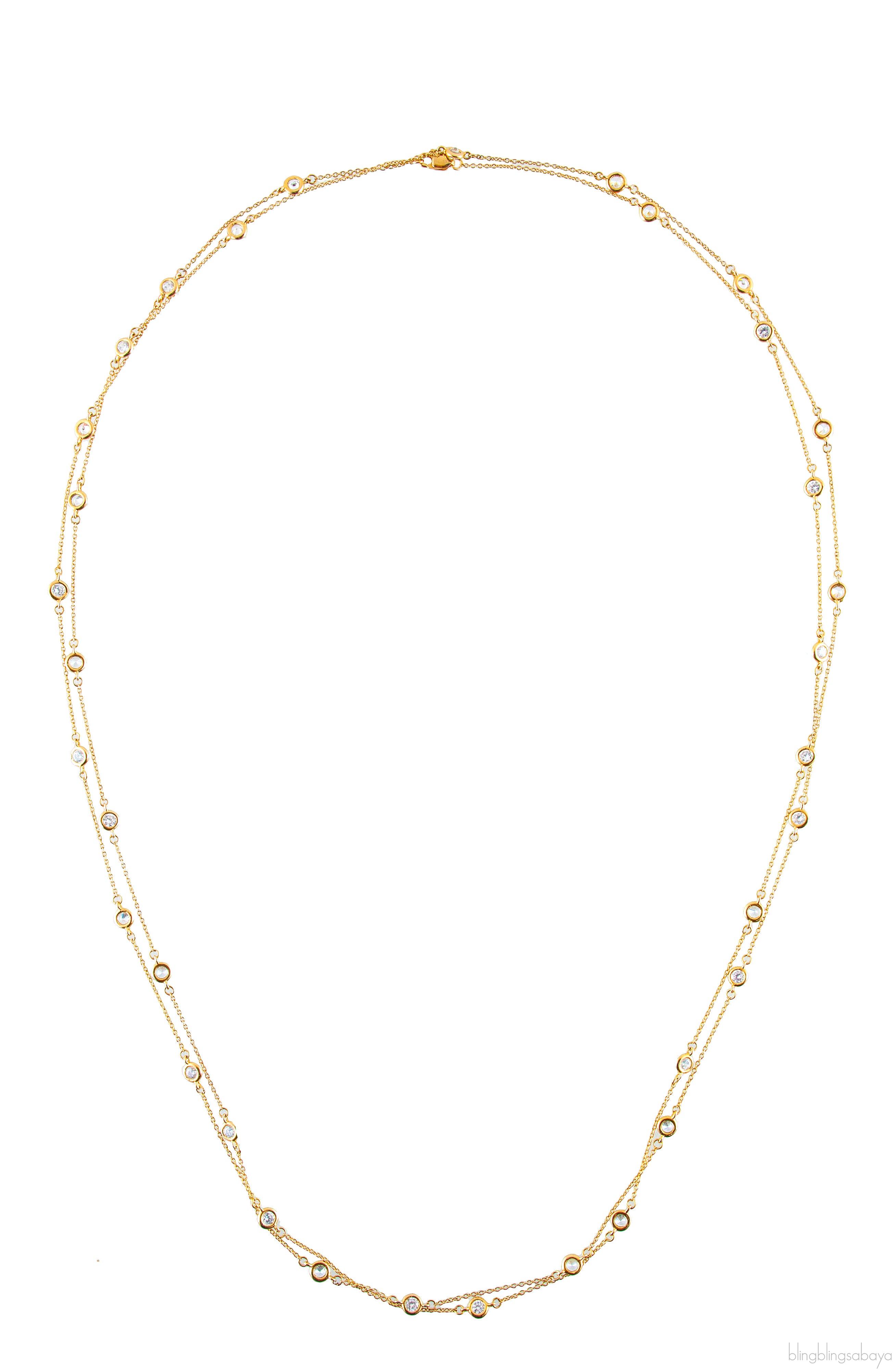 Gold Diamond Necklace & Bracelet