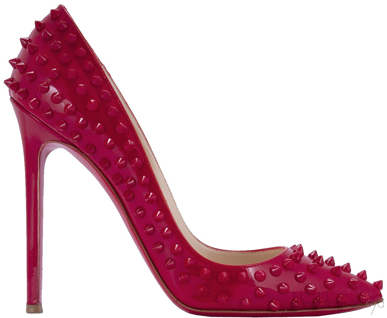 Pigalle Spikes Red Patent Heels