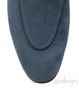 Hermes Paris Blue Suede Loafer