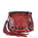 Gucci Red Python Nouveou Mini Shoulder Bag