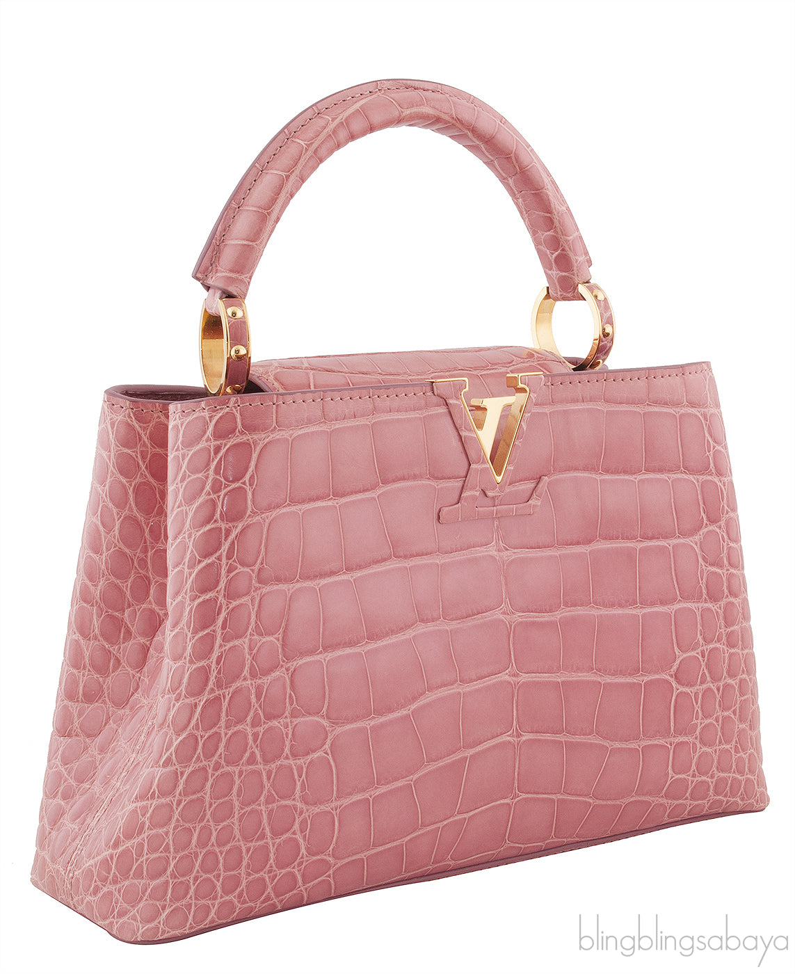 Capucine Vieux Rose Crocodile BB