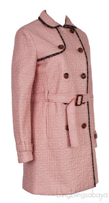 Fendi Mini Me FF Quilted Trim Kids Trench Coat