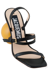 Les Bahai Black Geometric Heels