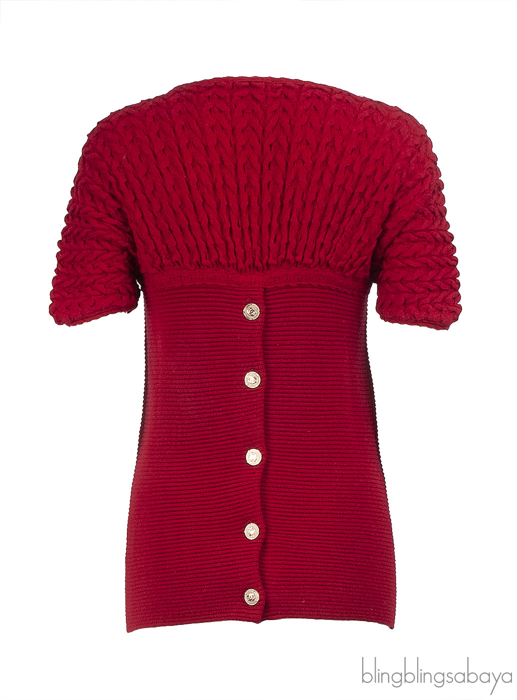 Chanel Red Wool Vintage Top