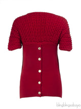 Chanel Red Wool Vintage Top
